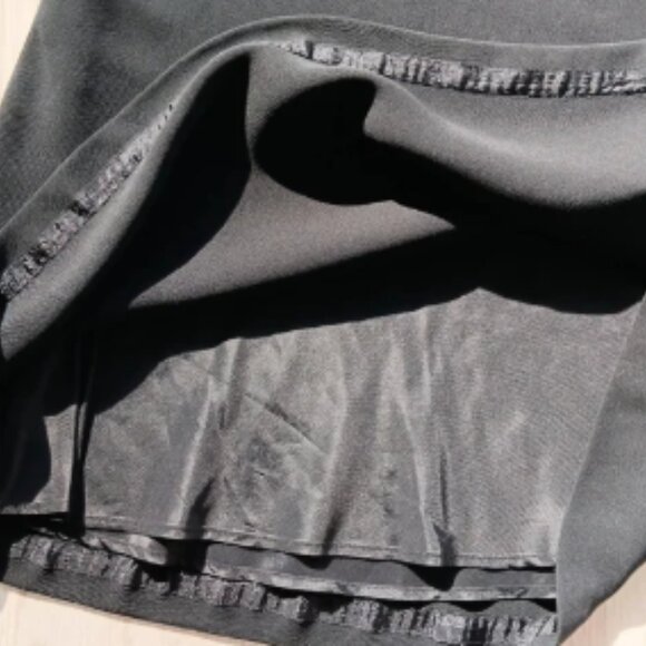 Jones New York Fit & Flare Spaghetti Strap Black Dress, Pink Embroidery, Size 6 - Picture 4 of 6